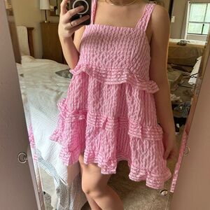 Pink Ruffled Dress